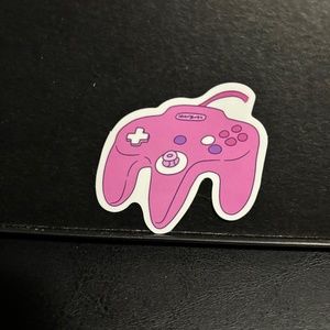 PINK VIDEO GAME CONTROLLER STICKER